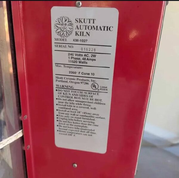 Skutt KM-1027 Kiln (USED 7 MONTHS OLD) - Image 4